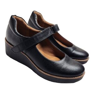 Eurosoft By Sofft Women's Black Mary Jane Wedge Shoes